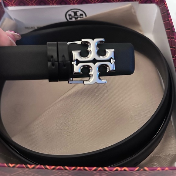 Tory Burch Black Belt with Silver - Picture 1 of 3